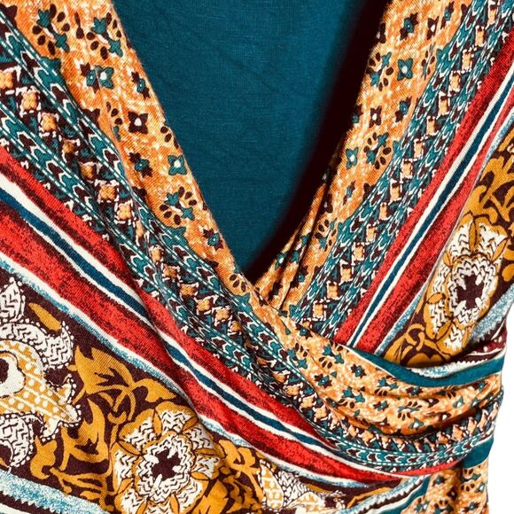 Maeve x Anthropologie | Tamera Boho Wrap Midi Dress Multicolor Size S | EUC - Picture 7 of 14